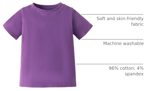 Image of Magic Park 6M-14Y Baby Short Long Sleeve Tee Tops Toddler T-Shirt Kids Solid Color Shirts Boys Girls Casual Blouse