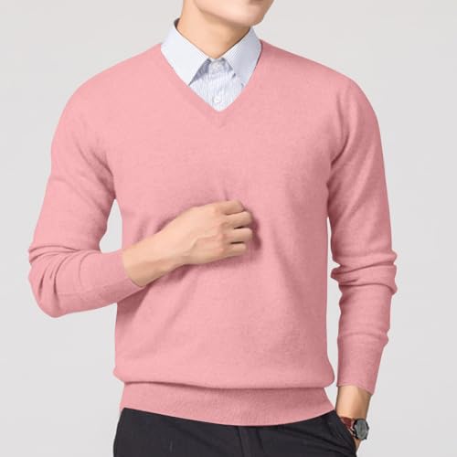 Men Long Sleeve Sweaters Fashion V Neck Waffle Knit Sweater Tops Fall 2024 Outfits Loose Jumper Pullover4
