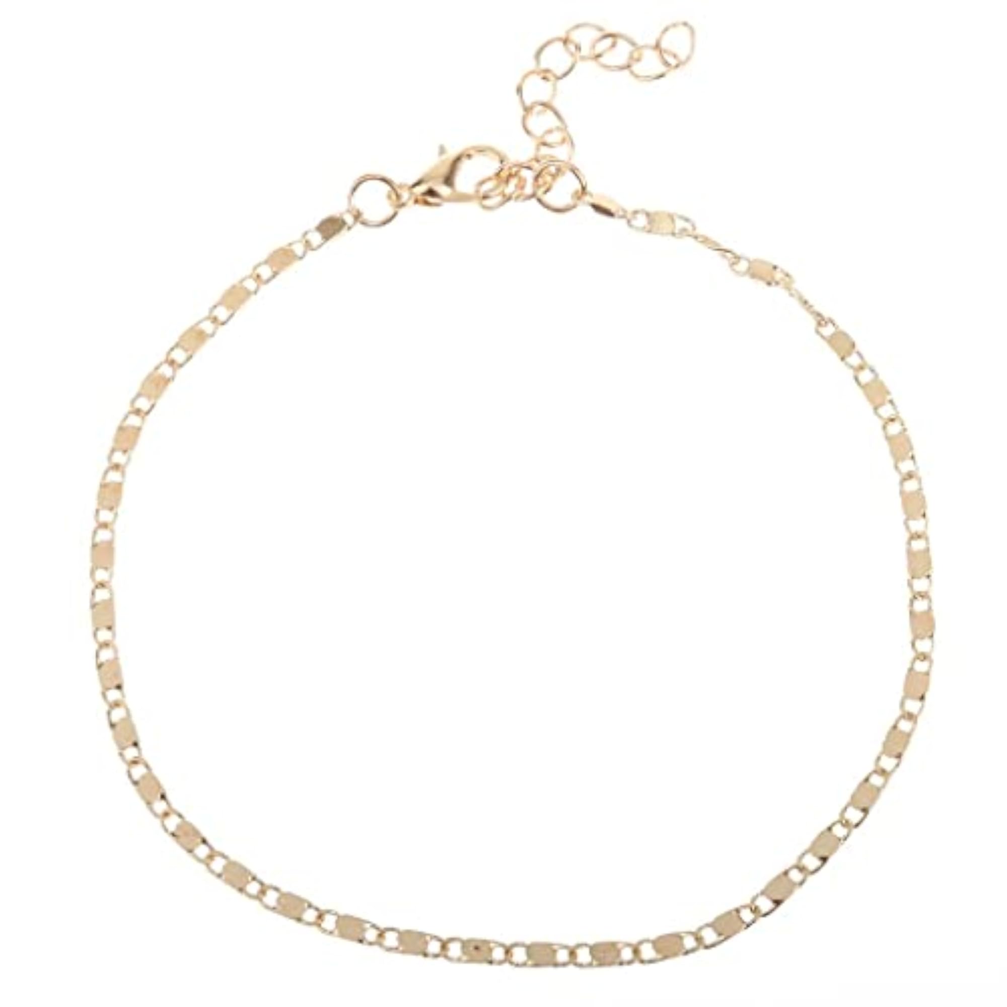 Women's Gold Plated Alloy Adjustable Ankle Chain, Simple Design
