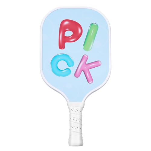 VEVOR Kids Pickleball Paddle Lightweight Youth Pickleball Paddle with Small Grip and Cute Pattern Fiberglass Pickle Ball Racket & Honeycomb Core Child Size for Kids Youth Boys & Girls