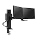 Produktbild ERGOTRON TRACE Dual Monitorhalterung in Schwarz - Monitor Tischhalterung mit patentierter CF-Technologie für 2 Bildschirme bis 27 Zoll, 27.9cm Höhenverstellung, VESA Standard und 15 Jahre Garantie