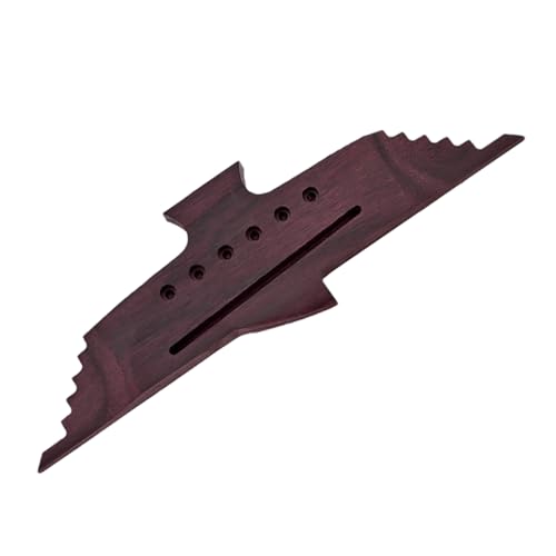 SUPVOX Wooden Guitar Bridge Replacement 6 String Acoustic Guitar Bridge Part Swallow Shape Go300a