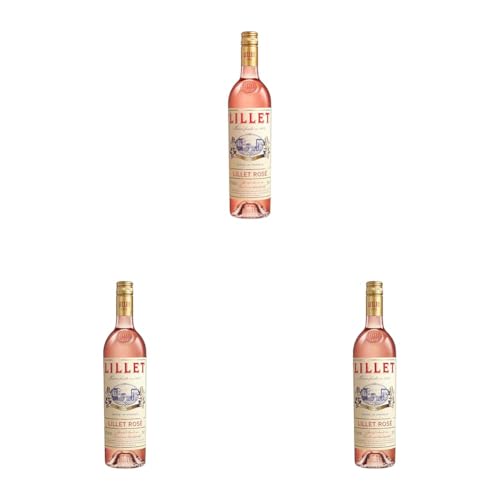 Lillet Rosé – Französischer Weinaperitif mit fruchtig-frischem Geschmack – 1 x 0,75 l, Cabernet Sauvignon (Packung mit 3)