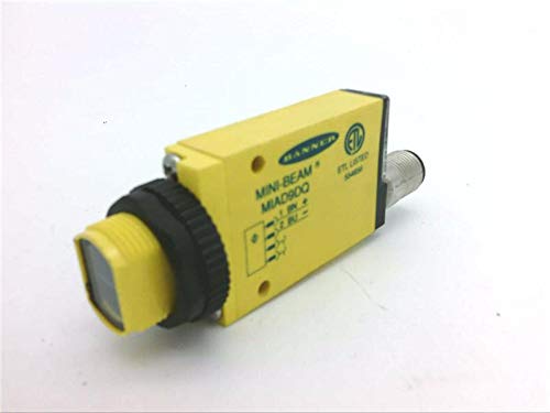 BANNER ENGINEERING MIAD9DQ 5-15 VDC Input, Mini-Beam Type, 380 MM Range, Proximity Sensor, (34625), Euro M12 4-PIN Integral QD, Namur Output
