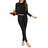 Zando Womens 2 Piece Thermal Underwear Ultra Soft Cuddle Duds Long Johns Extreme Cold Long Underwear...