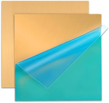 HYGMPDAS 2 Pcs Brass Sheet - 6'' x 6'' x 0.04"(18 Gauge), Brass Sheet Metal