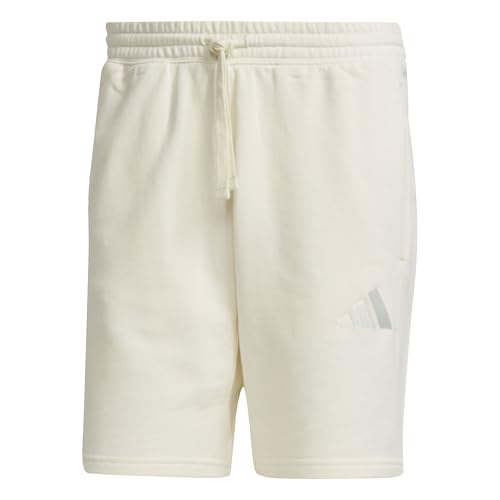 adidas All SZN - Pantalones Cortos de Rizo francés para Hombre y Adulto, Talla XL/S, Color Blanco Roto
