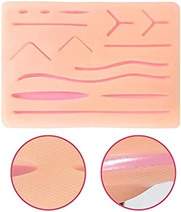 Suture Practice Pads 3 Layer with 14 Wound 5x7", Suture Practice Kit, Durable Silicon Skin Suture Pad to be Used by Students for Training and Practice of Medical, Veterinarian Students and Nurses