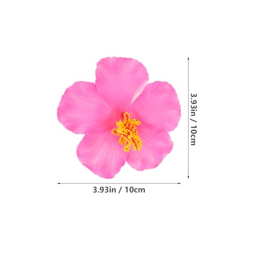 Image of Housoutil 20pcs Artificial Hibiscus Flowers 3.93in Hawaiian Party Decorations Fake Flower Ornament for Home Bedroom Living Room Bar Tropical Decor for DIY Craft