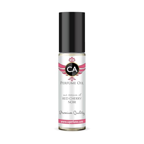 CA Perfume Originals Red Cherry Noir Unisex Fragrance Oil Floral Fruity Scent Long Lasting Perfumes for Women &amp; Men Travel Size TSA Ready Mini Parfum Body Oil Roll-on 0.33 Fl Oz 10ml