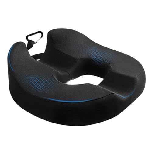 Spalivivre Cojín con forma de donut para hemorroides, cojín rosquilla para coxis, próstata, ciática, cojines para silla de oficina de espuma viscoelástica