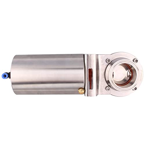 Dernord 2 Inch Tri Clamp Sanitary Butterfly Valve, Pneumatic Actuator Valve Ss304 With Single Acting #TOP6
