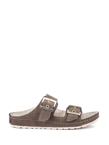 Sandales sport Lumberjack EZA nubuck taupe pour pieds sensibles et marche