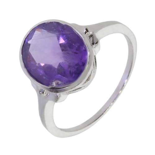 Bague argent rhodié et véritable pierre naturelle pour sublimer vos tenues d'été
