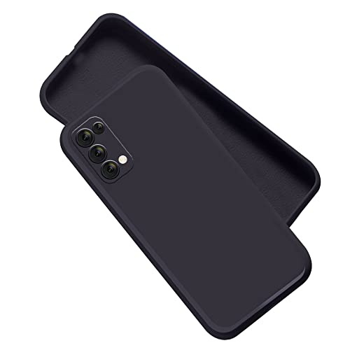 Image of A rtistque Liquid TPU Silicone Matte Shockproof Flexible with Camera Protection Soft Back Cover Case for Reno 5 - Black