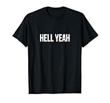 Hell Yeah - Black Women's Regular Fit Cotton Polyester Blend Mandarin Collar Modern Short Sleeve T-Shirt