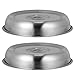 Housoutil 2 Stücke Speiseglocke Edelstahl Teppanyaki Deckel Tellerglocke Edelstahl Pfannendeckel Tellerhaube Fliegenhaube Burger Haube Dome Glocke Ersatzdeckel für Kochtopf Töpfe Pfannen Zubehör 22CM