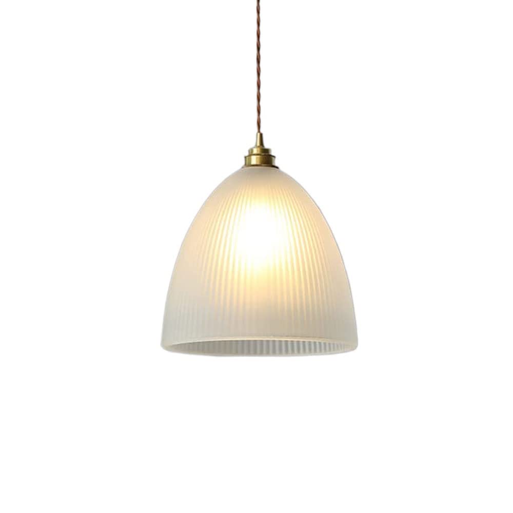 Modern Minimalist Single Head Small Pendant Lights Striped Milky White Glass Shade Chandelier Suspension Wire 150CM Adjustable, Ceiling Fixture For Study Office Pantry Hanging Lamp Interesting