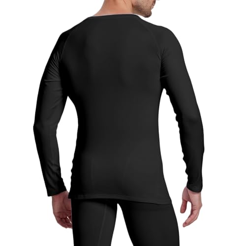 VanKee Thermooberteile Für Herren Thermoshirt Herren Funktionsunterwäsche Thermo Langarm Shirt Elastizität Atmungsaktiv Thermoshirt Männer Warm Unterwäsche Für Laufen Reiten Skifahren Klettern
