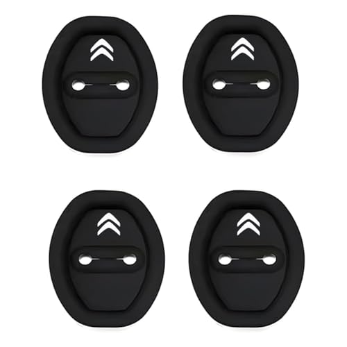 ZYFGYN 4 Piezas Silicona Cubierta de Cerradura para Citroen C6 II 2016, Protector de Cerradura de Puerta Antióxido Negro Accesorios