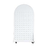 Photo Gallery divisorio per stanza con pannello forato, espositore indipendente con pannello forato con ruote, schermo per la privacy con pannello forato con ganci per la mostra dell artigianato, parete di casa(whi Photo Gallery divisorio per stanza con pannello forato, espositore indipendente con pannello forato con ruote, schermo per la privacy con pannello forato con ganci per la mostra dell artigianato, parete di casa(whi