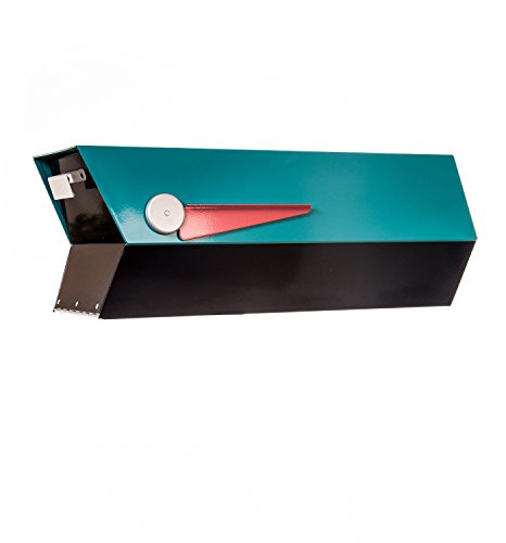 Modbox Usa Mid-Century Modern Curbside Mailbox (Turquoise/Black) #TOP18