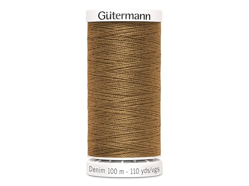 Gütermann Denim Polyester Nähgarn 100 Meter Jeansgarn pro Spule Gold