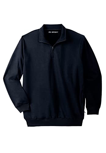 KingSize Men's Big & Tall Quarter Zip-Front Fleece Jacket