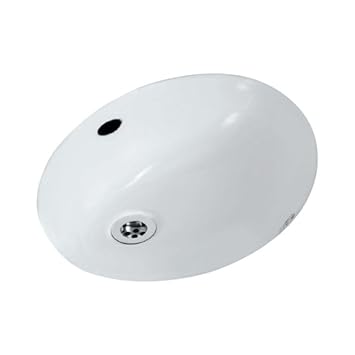 JAQUAR CONTINENTAL Series Under Counter WASH BASIN (White) | 605x430x200mm, Oval | Ceramic Basin/Sink for Bathroom, Living Room | NOT Table/Counter Top | CNS-WHT-705
