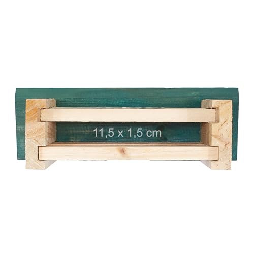 Relaxdays Fledermauskasten, 2er Set, Unterschlupf für Fledermäuse, unbehandeltes Holz, HBT: 25 x 18 x 6 cm, Natur/grün