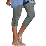 Capri Leggings for Women Lace Patchwork Capris Leggings...