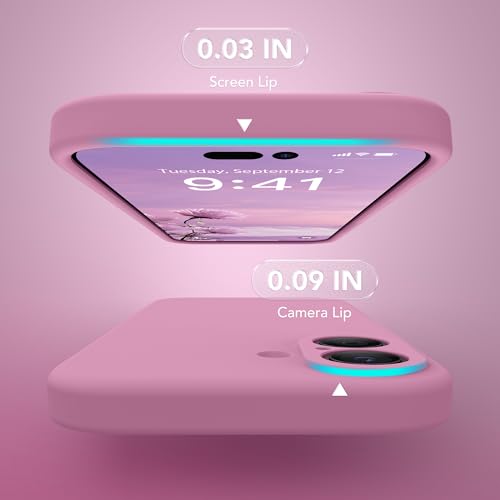 Image of Magnetic for iPhone 16 Case, Compatible with MagSafe, [Screen Protector + Full Camera Protection], Silicone Shockproof Anti-Scratch Protective Phone Case for iPhone 16 6.1 inch, Blackcurrant