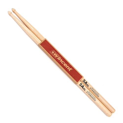 Baguettes de batterie Wincent 5AXL Hickory et pack d'accessoires Keepdrum