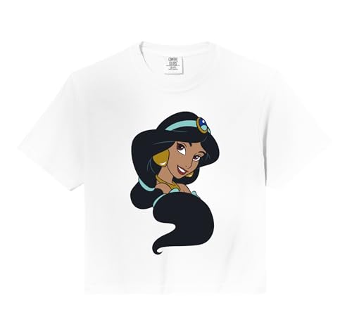 Disney Aladdin Princess Jasmine Hair Swirl Big Portrait Comfort Colors Crop Top