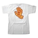 NHS サンタクルズ FLAME HAND フレイムハンド Tシャツ WHITE 白 ホワイト (JP, アルファベット, L, ホワイト)
