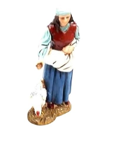 Générique ricevi 1 berger en plastique Landi Hauts 12 cm Femme poule pour crèche S. Gregorio arménien ricevi un porte-clés offert Shepherds Crib