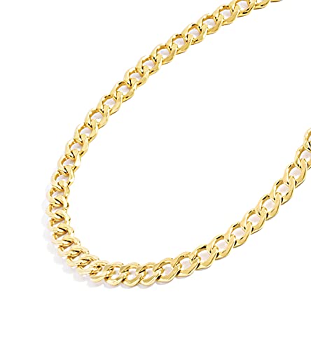 Jewelry Atelier Gold Chain Necklace Collection - 14K Solid Yellow Gold Filled Miami Cuban Curb Link Chain Necklaces for Women and Men with Different Sizes (2.7mm, 3.6mm, 4.5mm, or 5.5mm)