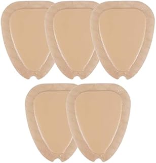 Carbou Sacrum Silicone Foam Dressing with Adhesive Border, 6''x7'' Waterproof Sacral Pad for Sacrum,Butt Bed Sore,Pressure Ulcer,High Absorbent and Breathable Wound Care Bandages,5 Pack