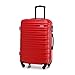 Produktbild WITTCHEN Reisekoffer Rollkoffer Trolley Mittlerer Koffer Reisekoffer Hartschale aus ABS Mittelgroßkoffer mit 4 Spinner-Rollen Zahlenschloss Groove Line Größe M rot Lufthansa/Eurowings/Ryanair