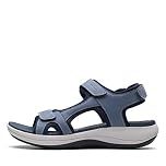Clarks Women's Mira Bay Flat Sandals, Denim blue fabric, 5.5 UK