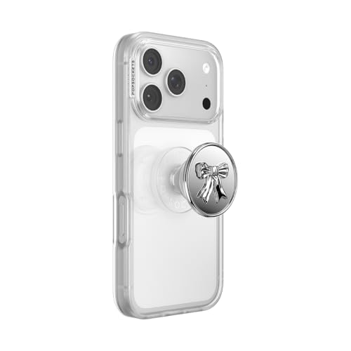 PopSockets agarre adhesivo de repuesto y soporte para teléfono móvil color plata