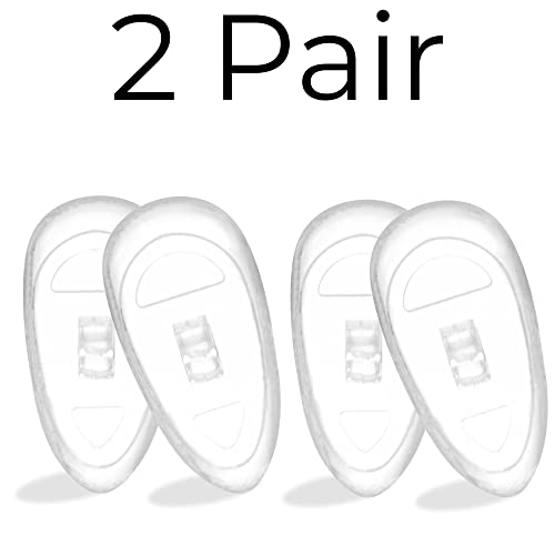 Gms Optical® Soft Silicone Symmetrical Shape Eyeglass Nose Pads (11Mm Screw-In, 2 Pair) #TOP4