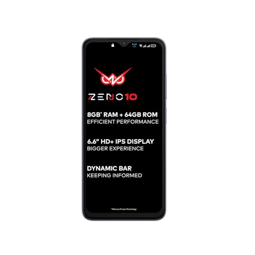 itel ZENO 10|6.6" HD+ Display with Dynamic Bar| 3GB RAM +64GB ROM, Upto 8GB RAM with Memory Fusion|Octacore Processor|8MP AI Dual Rear Cam|5000 mAh... - Image 3