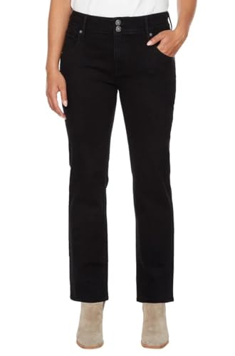 HUDSON Women's Mid-Rise Slim Straight Leg Jeans