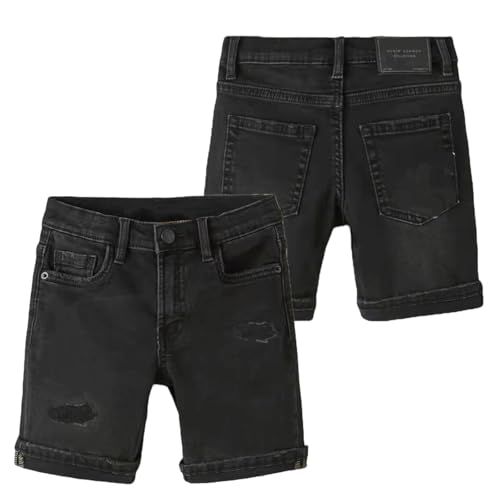 Generic - Toddler Jean Shorts for Boys - Stretchy Straight Leg Ripped Denim School Jorts with Elastic Waist and Pockets - Best Deal on Amazon