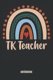  TK Teacher Boho Rainbow: Teacher appreciation Gift Notebook 6/9 in 120 page