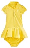 Ralph Lauren Baby Girls Tie Dye Dress & Bloomer 2 Piece Set (24 Months, Costal Yellow)