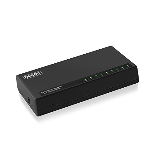 Preisvergleich Produktbild Eminent EM4442 8-Port-Gigabit-Netzwerk-Switch / Mini-Netzwerkschalter- schwarz