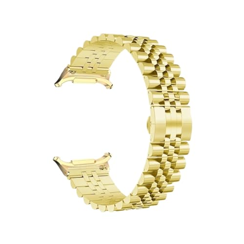 �ɓK������Samsung Galaxy Watch 8 44mm/40mm 8 Classic 46mm/Ultra 2025 47mm Correa �Ή����^���X�e�����X�X�`�[���X�g���b�v(Golden,For Watch 8 Classic 46mm)