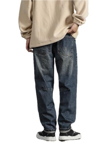 Jeans Pants Trouser Denim Splicing Design Sense High Street Men's Youth Handsome Style Versatile2